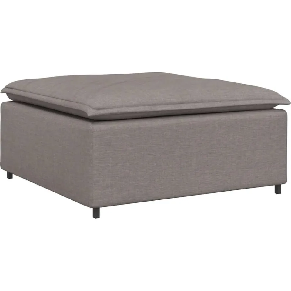 vidaXL Modulaire bank met voetenbank en kussens stof taupe, foto 4
