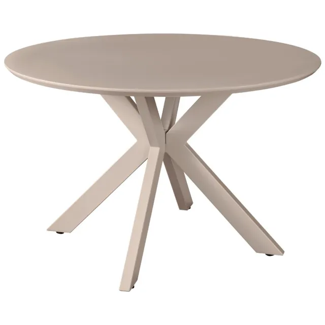 DÉJA Living Eettafel Gimo - Rond - Taupe - Ø120 cm - HPL Tafelblad