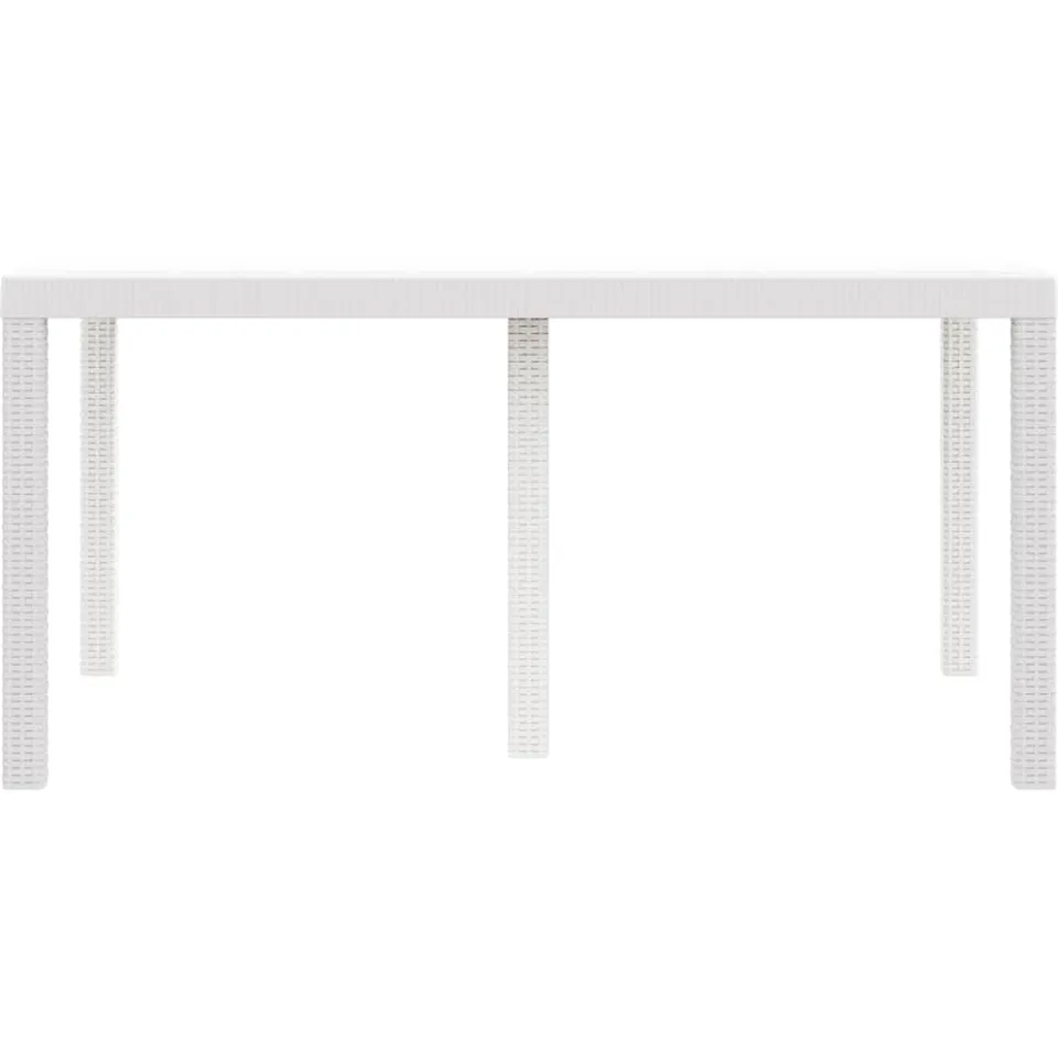 vidaXL Tuinstafel Wit 150 x 100 x 73 cm poly rattan, foto 4