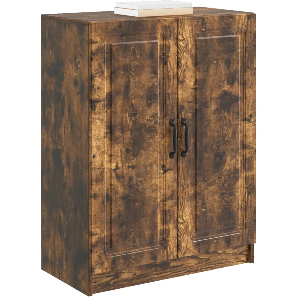 vidaXL Dressoir Gerookt eiken 66 x 34,5 x 87 cm Bewerkt hout Bruin