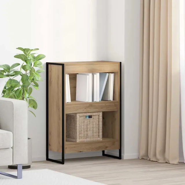 vidaXL Boekenkast 60 x 30 x 86,5 cm Bewerkt hout Ambachtelijk eiken, foto 2