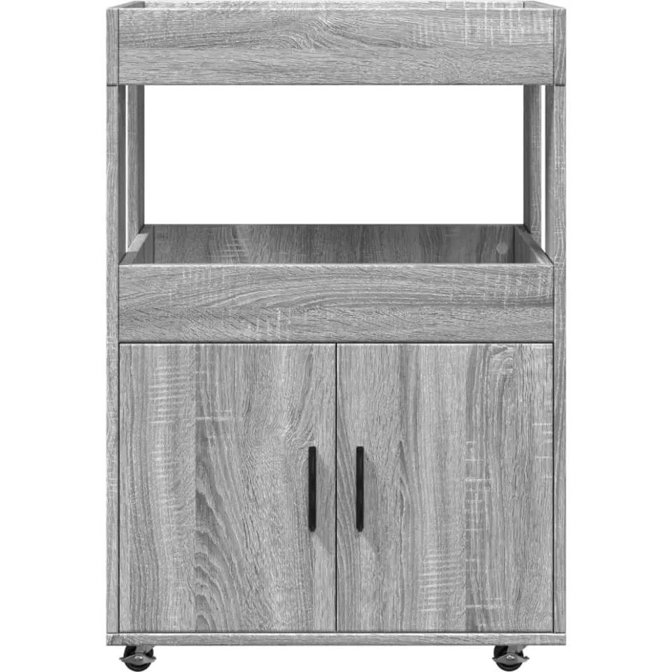 vidaXL Drankkar 60x39,5x89 cm bewerkt hout grijs sonoma eikenkleurig, foto 4