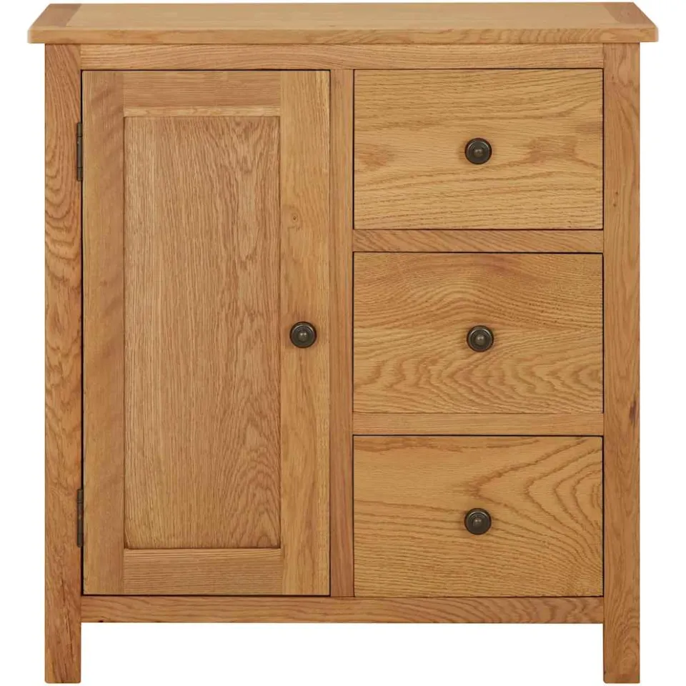 vidaXL Kast 70x35x75 cm massief eikenhout, foto 2