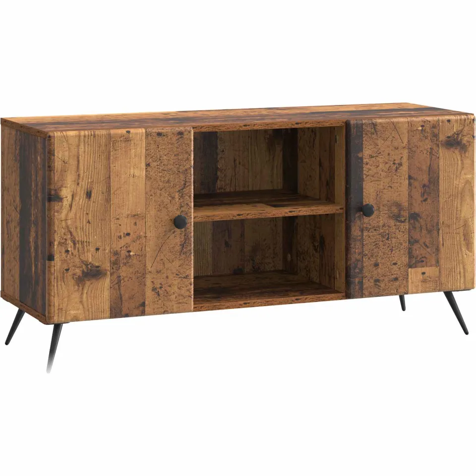 vidaXL TV-kast 102 x 34,5 x 50 cm Oud hout Bewerkt hout bruin, foto 3