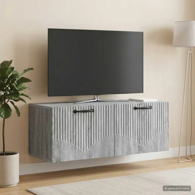 vidaXL Wandbeugel TV-kast Grijs sonoma 78,5 x 31 x 30 cm Bewerkt hout, foto 2
