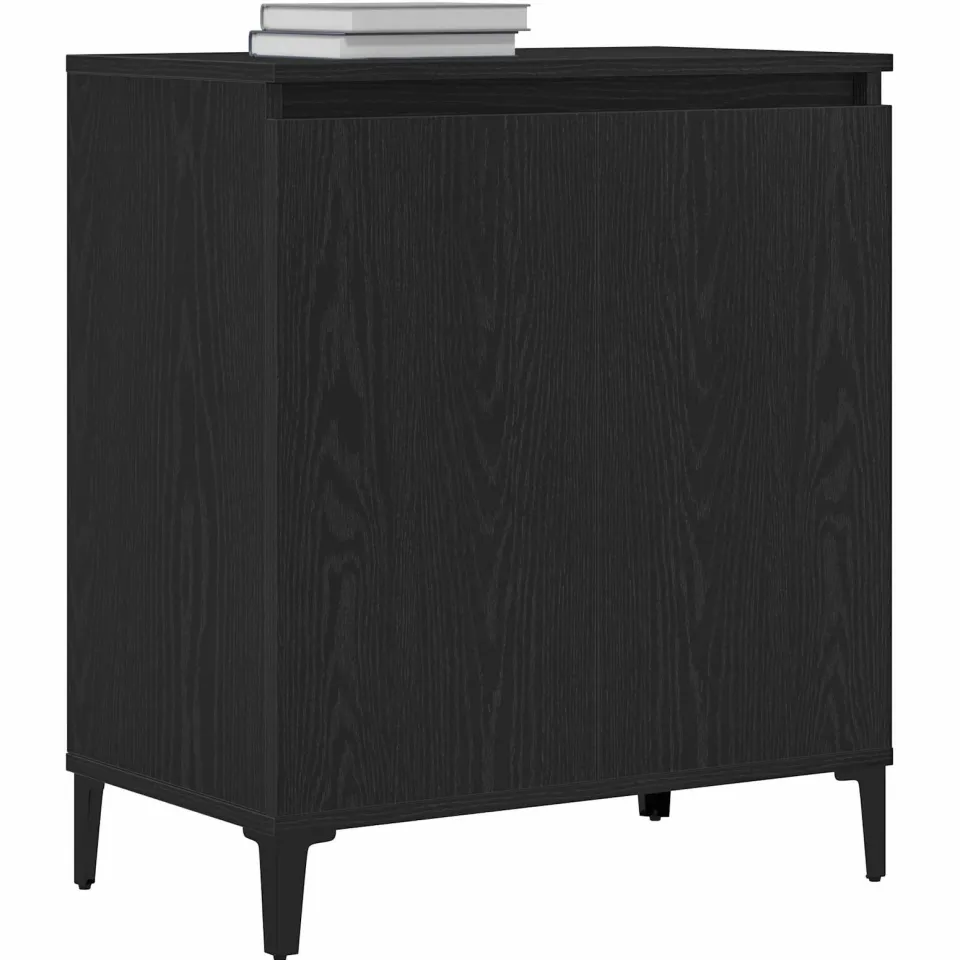 vidaXL Dressoir Zwart Eiken 60 x 35 x 70 cm Bewerkt hout