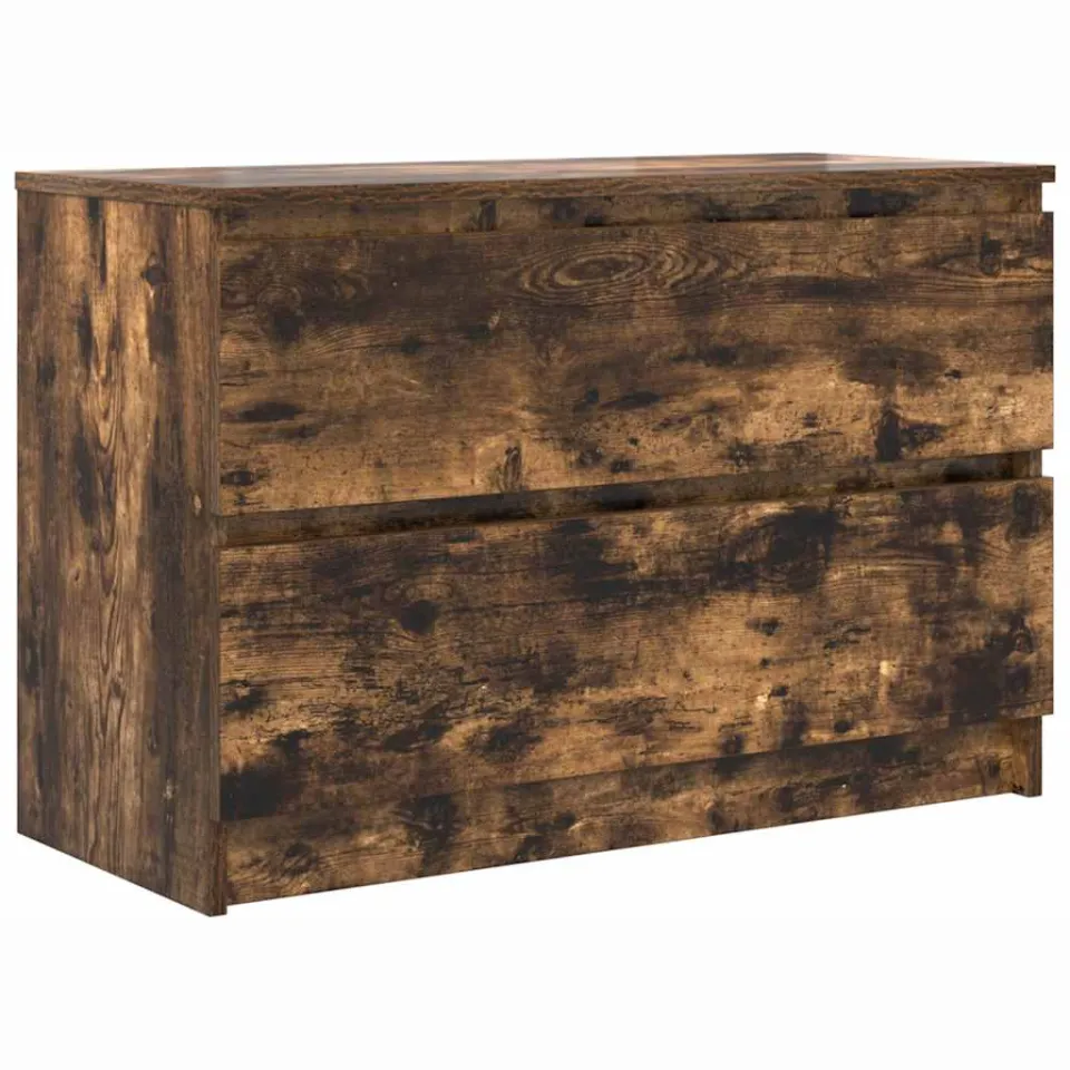 vidaXL Tv-meubel 80x35x54 cm spaanplaat gerookt eikenkleurig Bruin