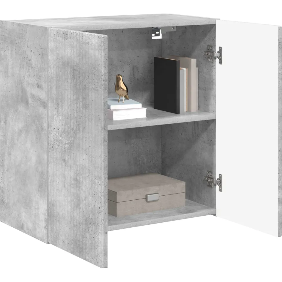vidaXL TV-wandkast 59,5 x 31 x 60 cm Beton Grijs Bewerkt hout
