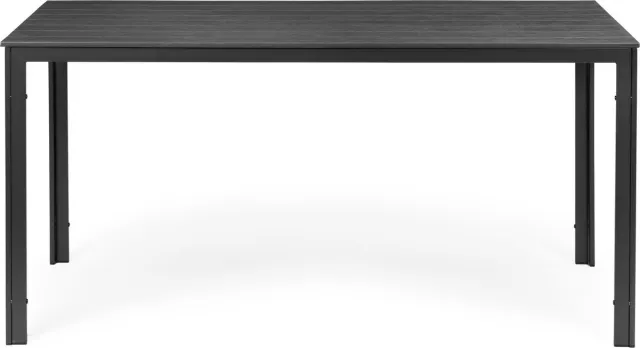 Viking Choice Tuintafel kunststof grijs - polywood - 6 persoons - 156x78x74 cm