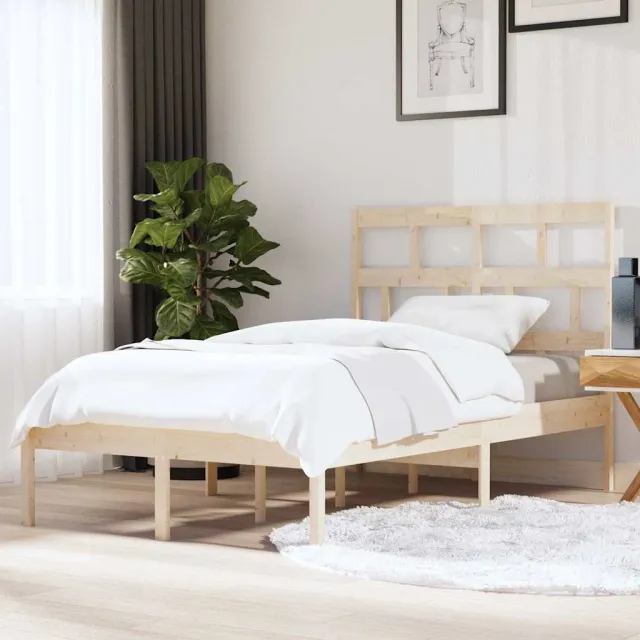 vidaXL Bedframe massief grenenhout 120x200 cm bruin