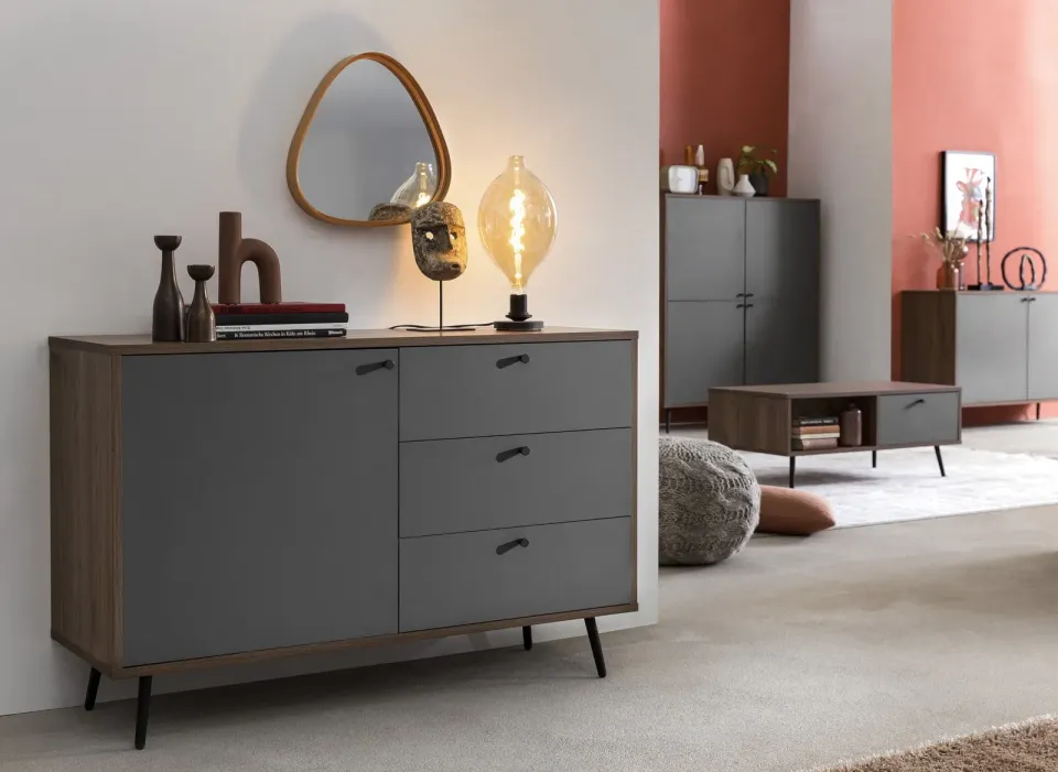 dressoir Felipe walnoot grijs, foto 2