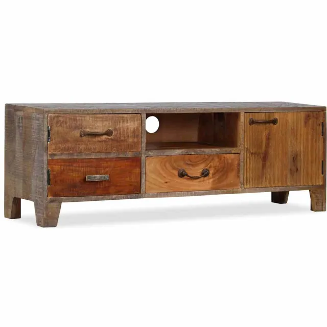 vidaXL Tv-meubel vintage 118x30x40 cm massief hout Bruin