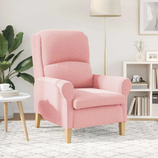 vidaXL Fauteuil Roze Zachte Sherpa stof