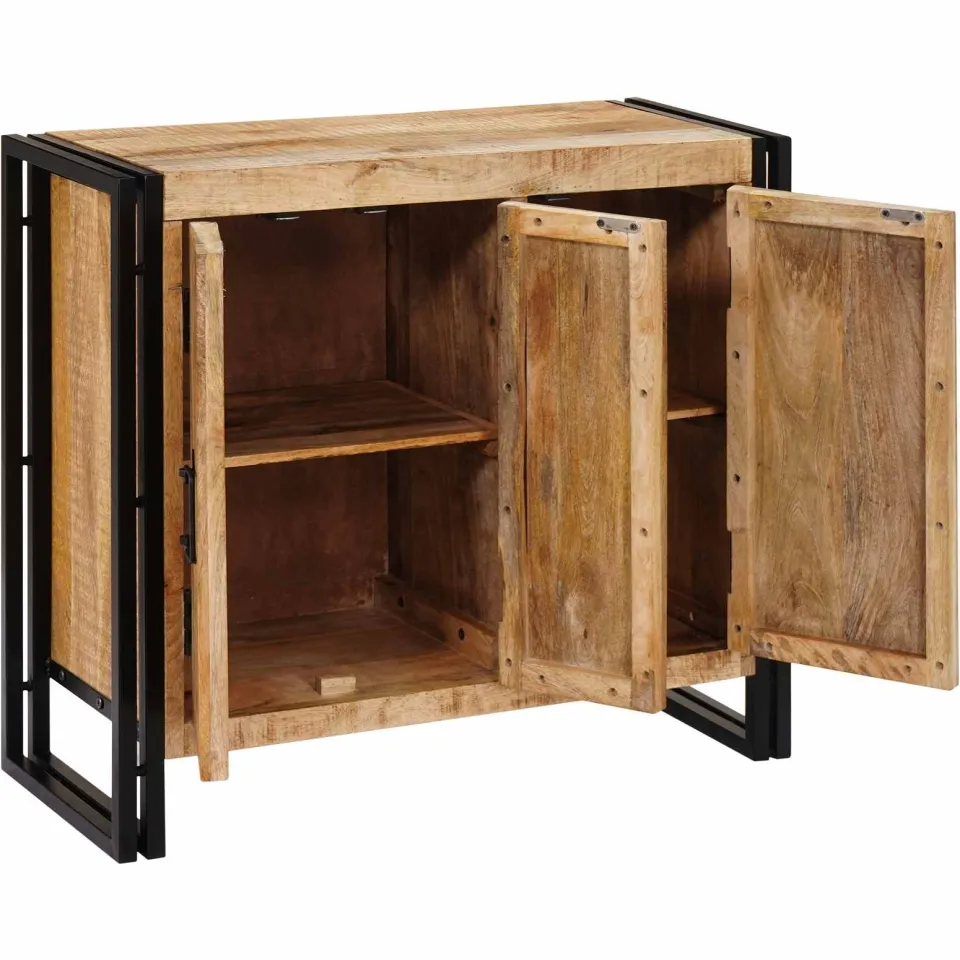 vidaXL Dressoir Bruin 80 x 33 x 70 cm massief mangohout