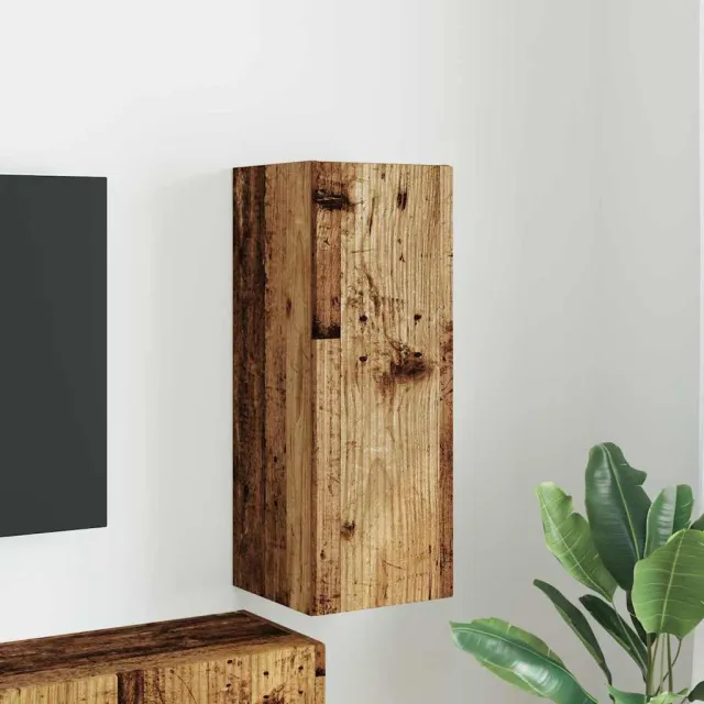 vidaXL TV Wandkast 30 x 31 x 80 cm Oud Hout Bewerkt hout Bruin