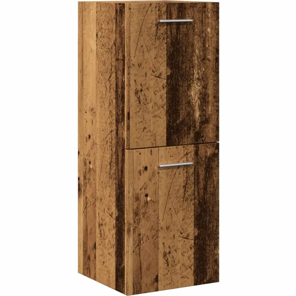 vidaXL Badkamerwandkast 30x30x80 cm bewerkt hout oud houtkleurig bruin, foto 3