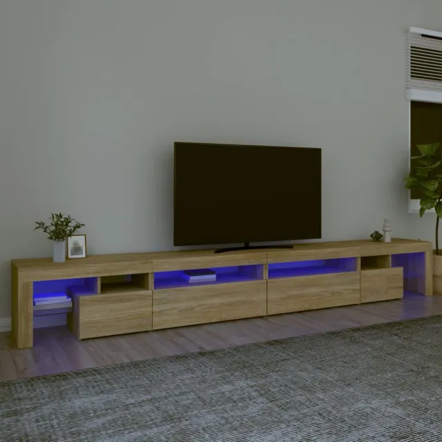 vidaXL Tv-meubel met LED-verlichting 290x36,5x40cm sonoma eikenkleurig, foto 2