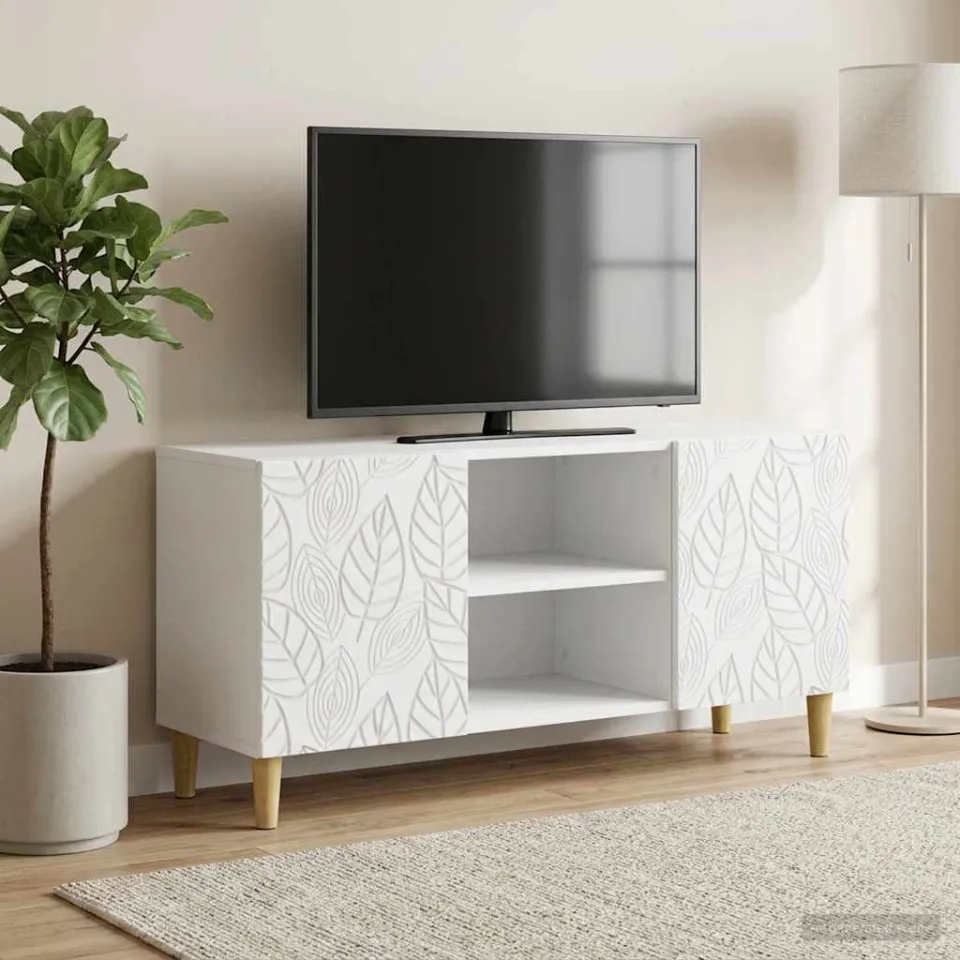 vidaXL TV-kast 102 x 34,5 x 50 cm Wit Bewerkt hout, foto 3