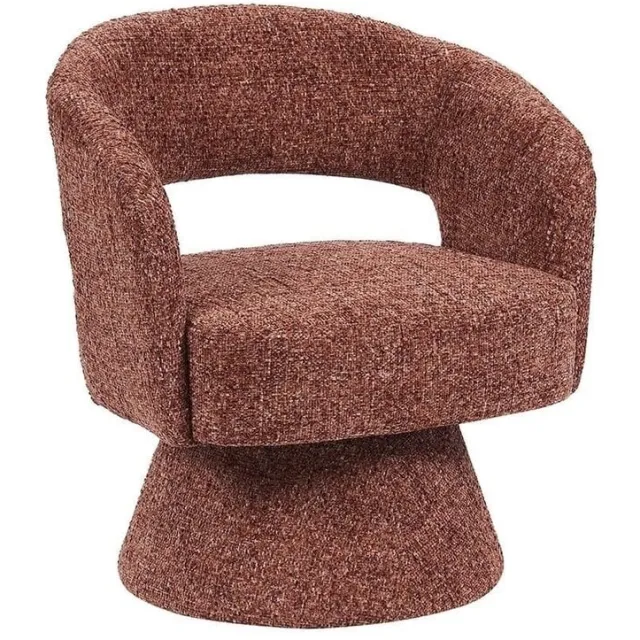 NordXL Fauteuil Josh draaibaar chenille koper