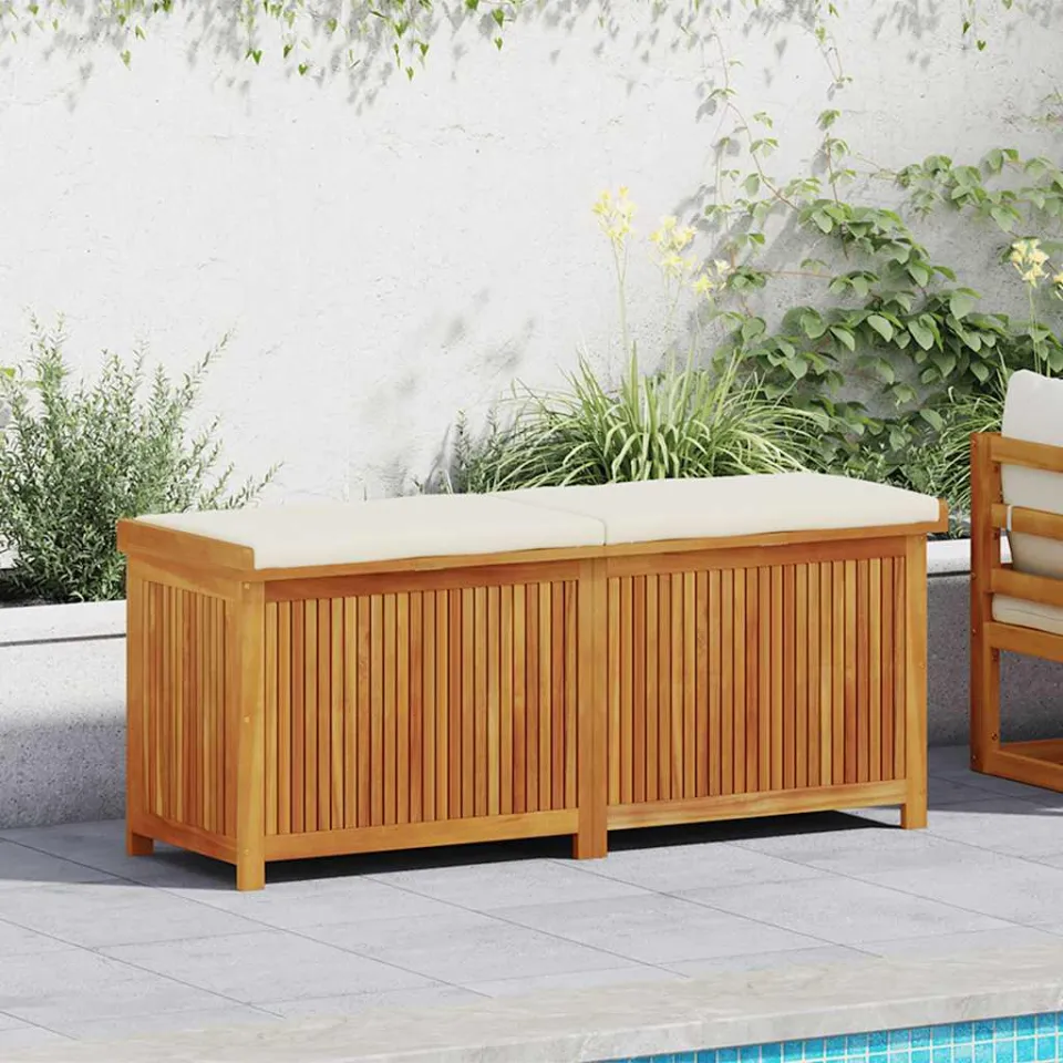 vidaXL Kussenbox voor buiten 150x50x60,5 cm massief acaciahout bruin, foto 3