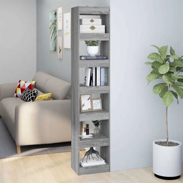 vidaXL Boekenkast/kamerscherm 40x30x198 cm grijs sonoma eikenkleurig, foto 2