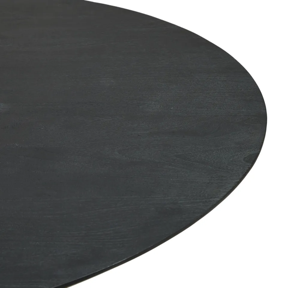 NOUS Living eetkamertafel Sansa (⌀140 cm) zwart, foto 4