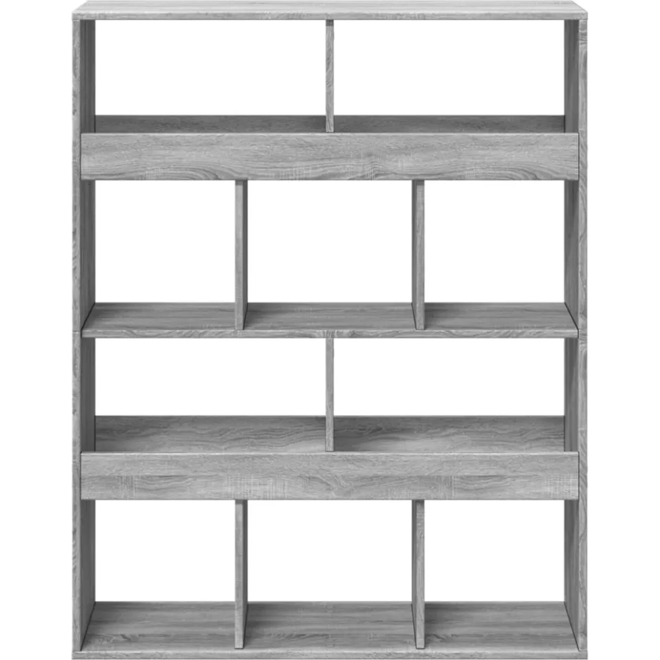 vidaXL Boekenkast 100x33x125,5 cm bewerkt hout grijs sonoma eikenkleur, foto 4