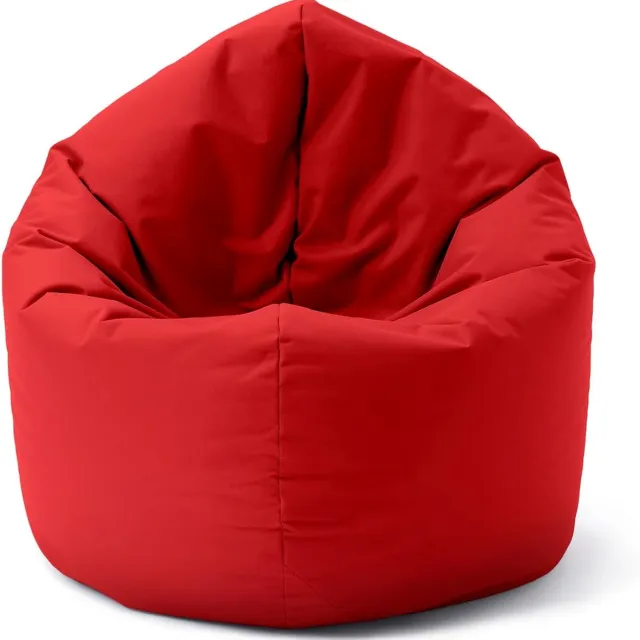 Lumaland Zitzak voor binnen en buiten, ronde 2-in-1 zitzak voor binnen en buiten, 300 l vulling, 120 x 80 x 75 cm, waterafstotend en robuust, verrot