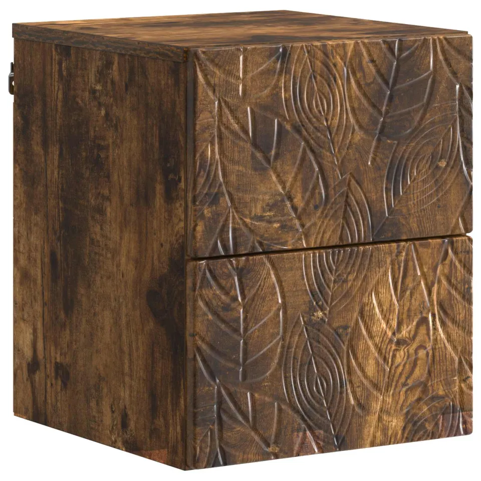 vidaXL Wandbeugel Bedkast 2 st Gerookt eiken 34,5 x 33 x 40 cm, foto 4