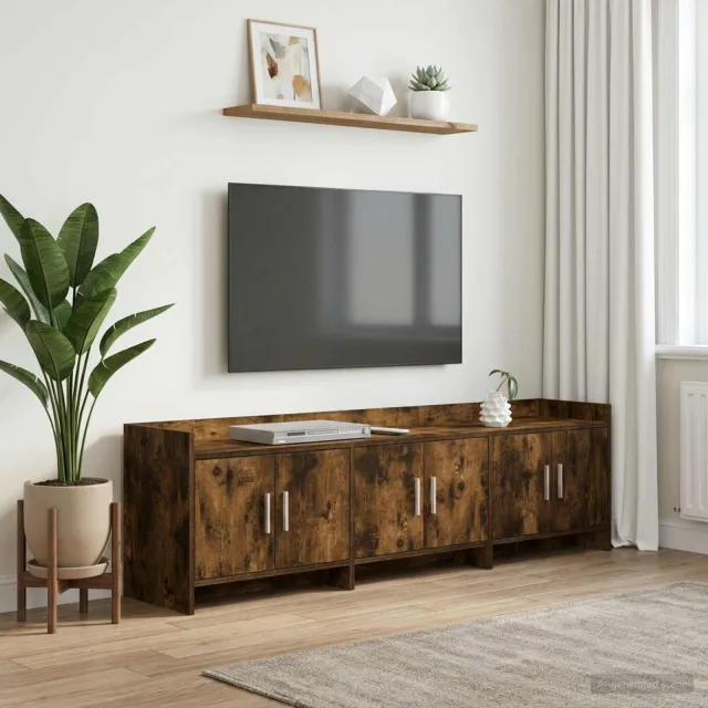 vidaXL TV-kast 168 x 33 x 47 cm Gerookt eiken Bewerkt hout Bruin