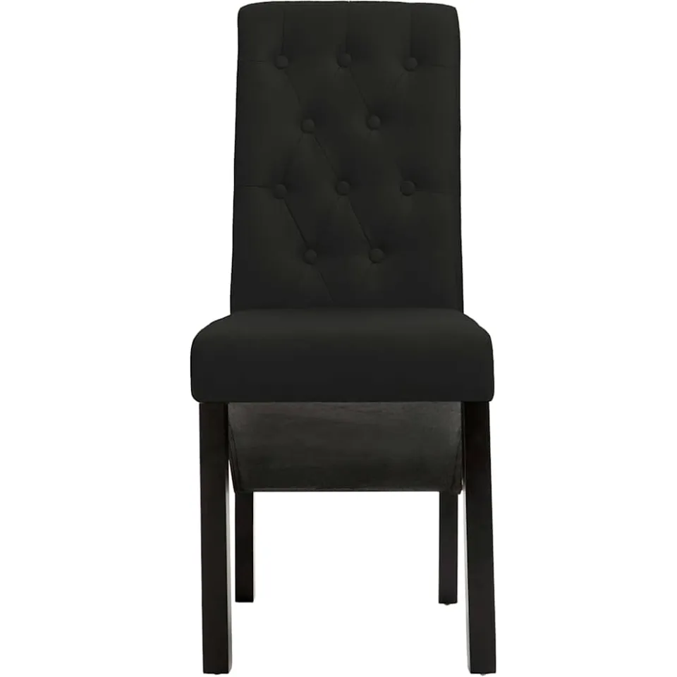vidaXL Eetkamerstoelen 6 st stof zwart, foto 3