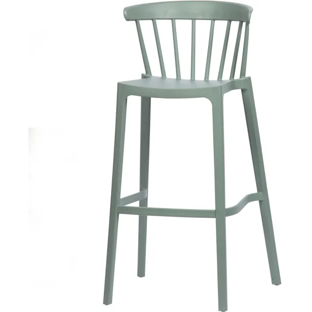WOOOD Bliss Barstoel binnen/buiten - Kunststof - Jadegroen - 103x54x51