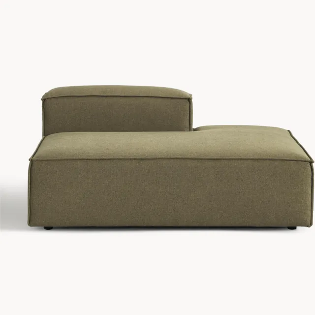 Westwing Collection Chaise longue module Lennon groen