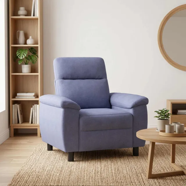 vidaXL Bank Jeans Blauw 95 x 90 x 95 cm Stof