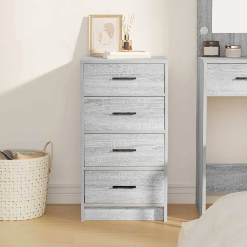 vidaXL Dressoir Grijs sonoma 40 x 41 x 75 cm Bewerkt hout, foto 3
