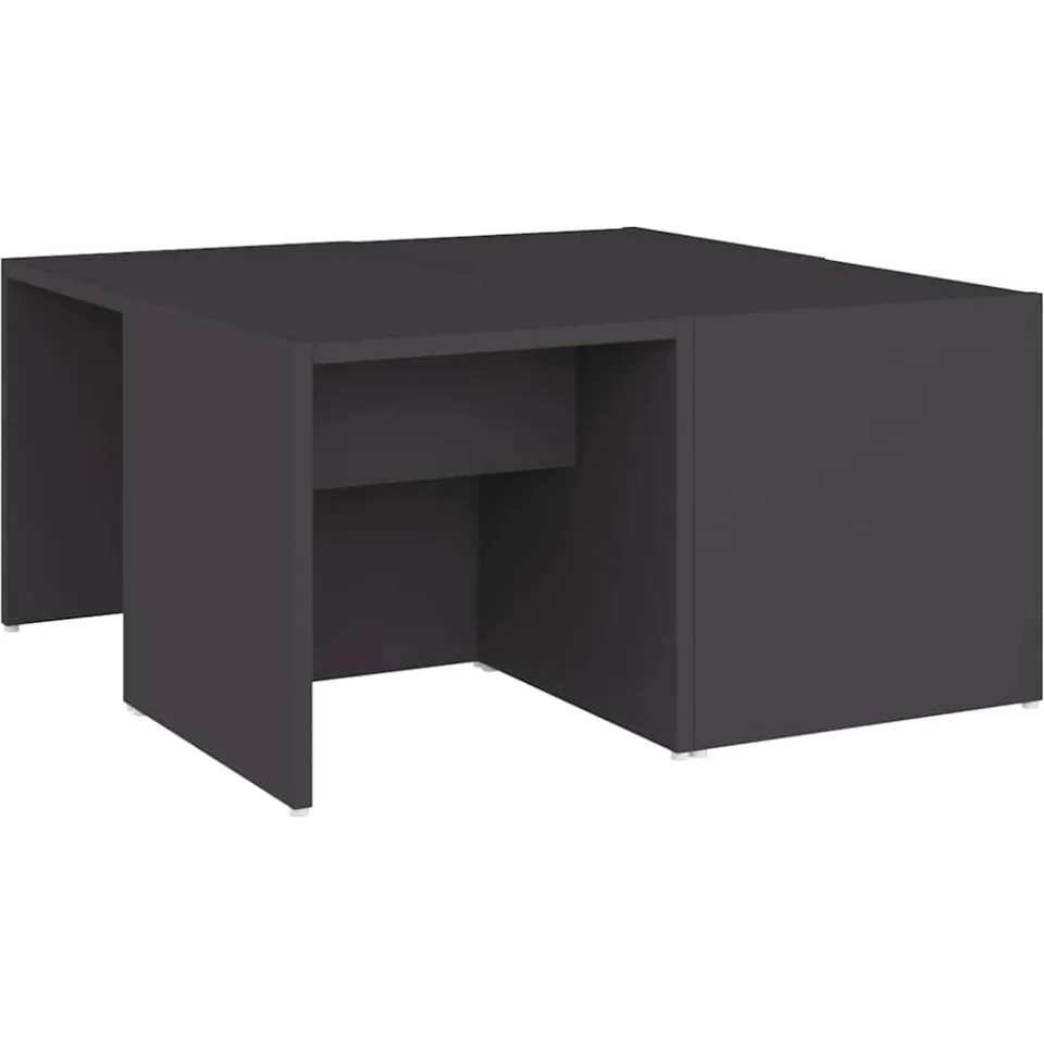 vidaXL Salontafels 4 st 33x33x33 cm bewerkt hout grijs