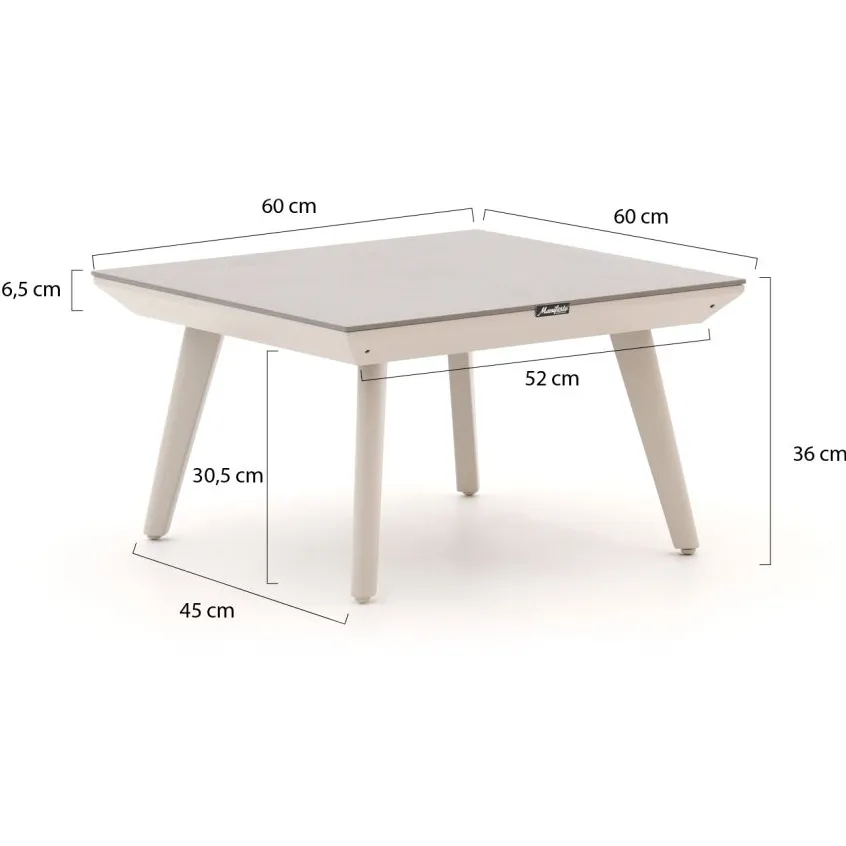 Manifesto Furniture Manifesto Valsecca lounge tuintafel 60x60x36cm taupe, foto 3