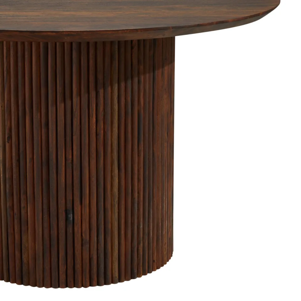 NOUS Living eetkamertafel Jaime (⌀140 cm) walnoot, foto 5