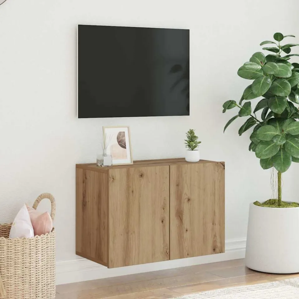 vidaXL Tv-meubel wandgemonteerd 60x30x41 cm artisanaal eikenkleurig, foto 3