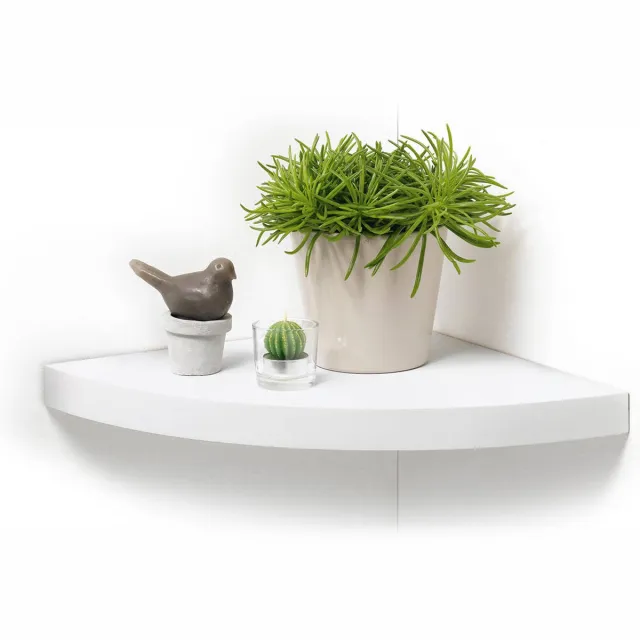 HOMEA MDF Hoekwandplank wit