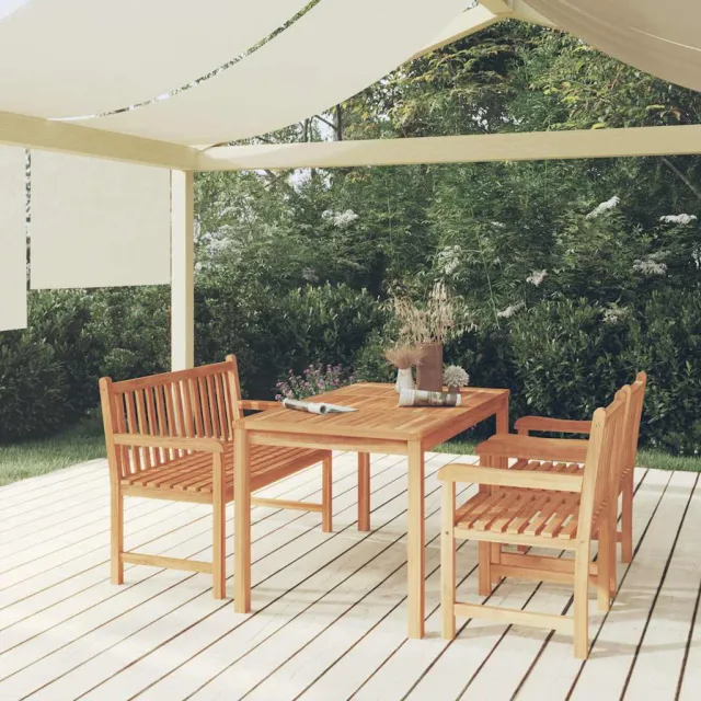 vidaXL 4-delige Tuinset massief teakhout bruin, foto 2