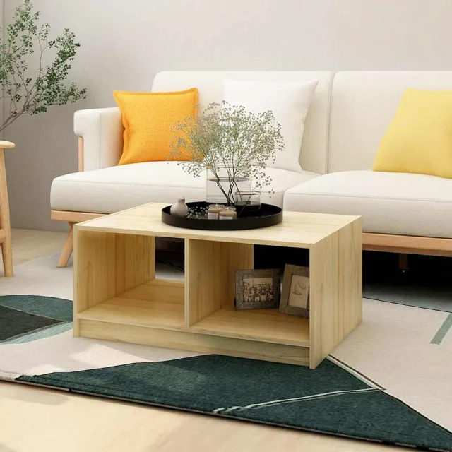vidaXL Salontafel 75x50x33,5 cm Massief Hout Grenen bruin, foto 2