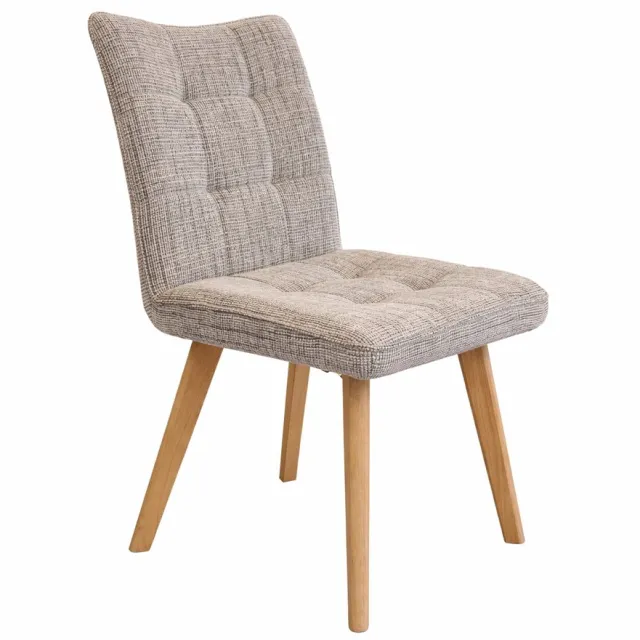 TeakOne Parla - Set van 4 - Houten Poten - Bruin - Champagne - Comfortabele stoel voor eetkamer of keuken
