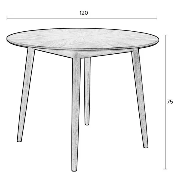 Housecraft Living eetkamertafel zwart, foto 3
