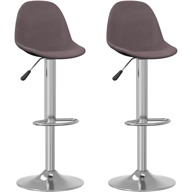 vidaXL Barkrukken 2 st stof taupe