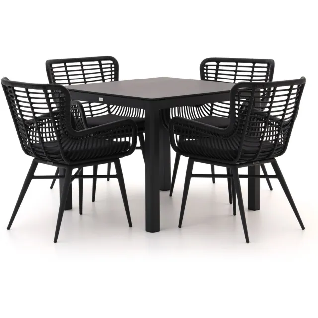 Intenso Furniture Intenso Asti/La Fonte 90cm dining tuinset 5-delig grijs, foto 2