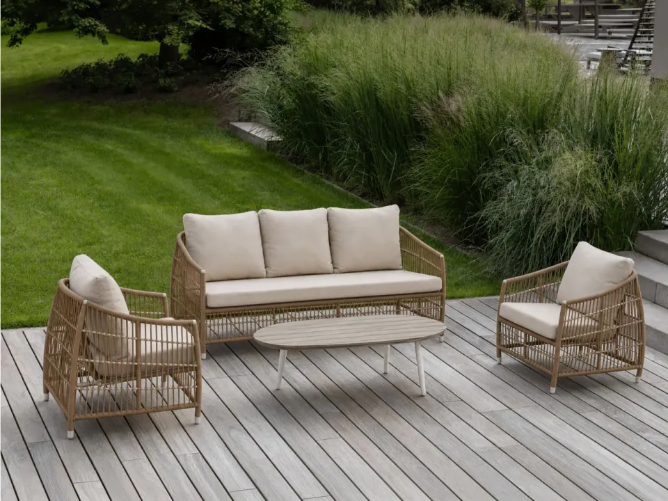 Manifesto Furniture Manifesto Ortello/ROUGH-K stoel-bank loungeset 4-delig 5-zits taupe, foto 2