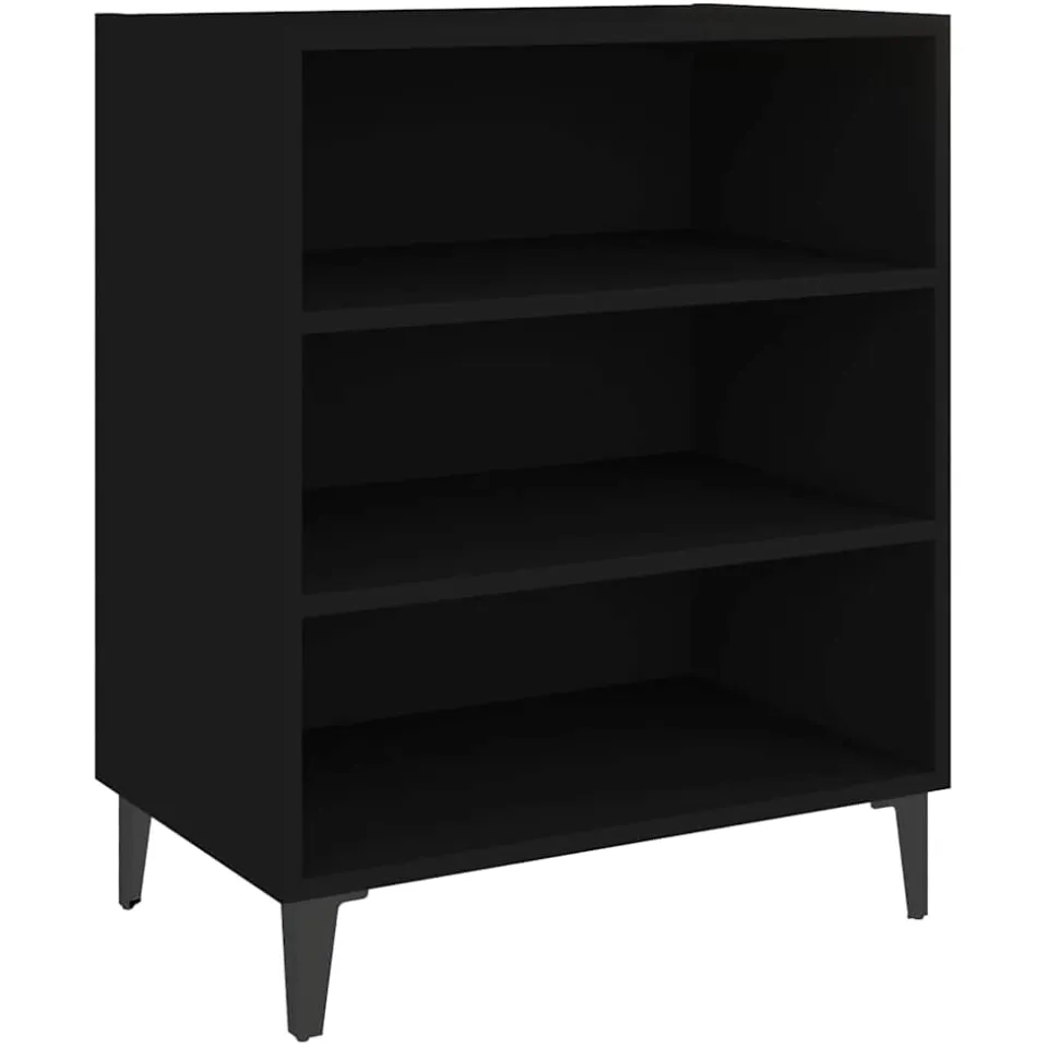 vidaXL Dressoir 57x35x70 cm bewerkt hout zwart