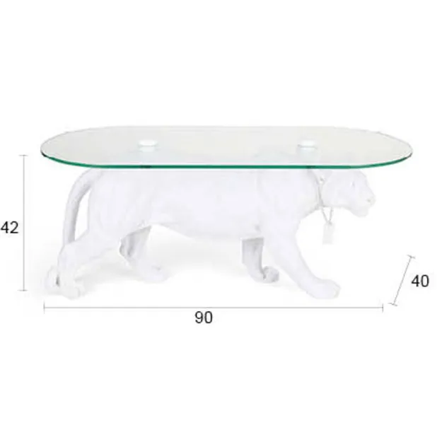 Bold Monkey Dope As Hell Panter salontafel Wit, foto 2