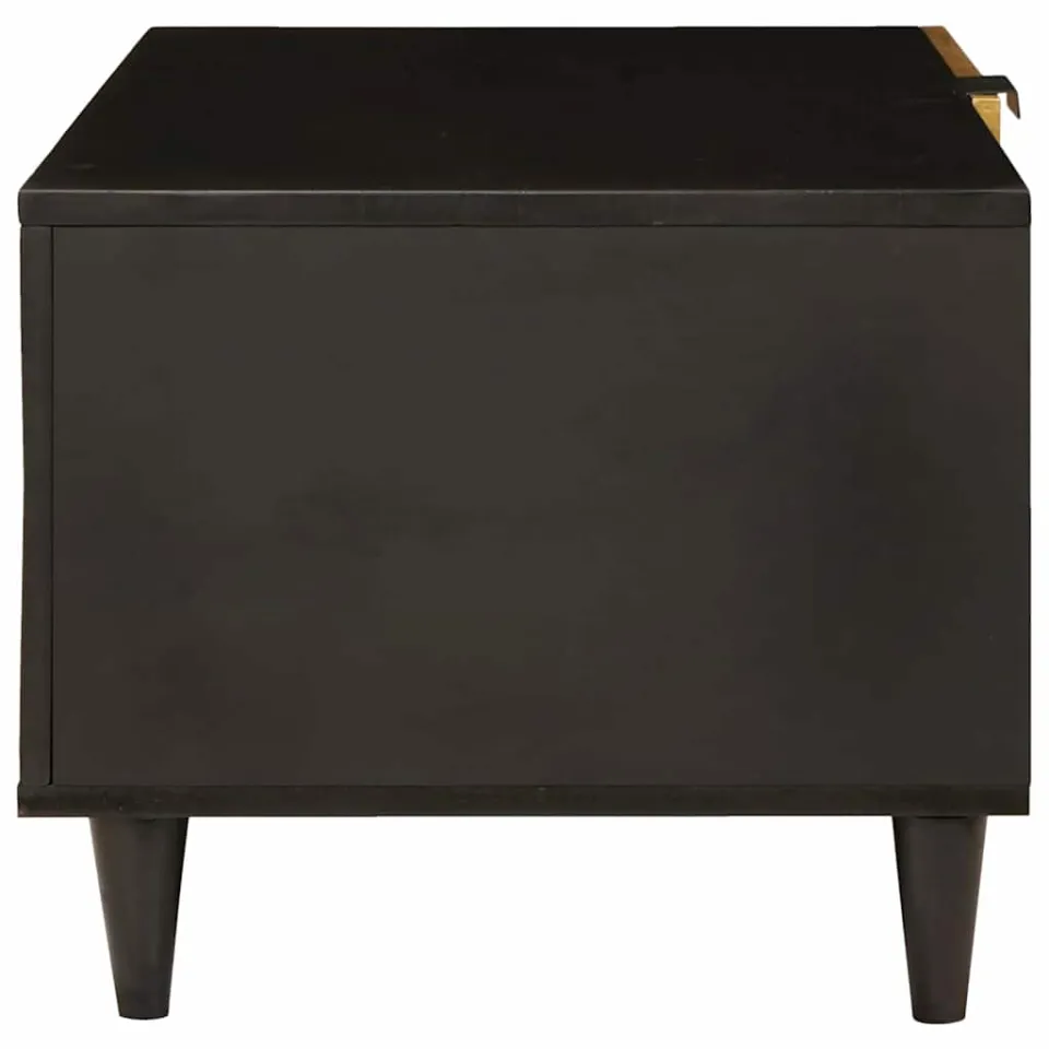 vidaXL Salontafel Zwart en Goud 80 x 50 x 40 cm Bewerkt hout, foto 4
